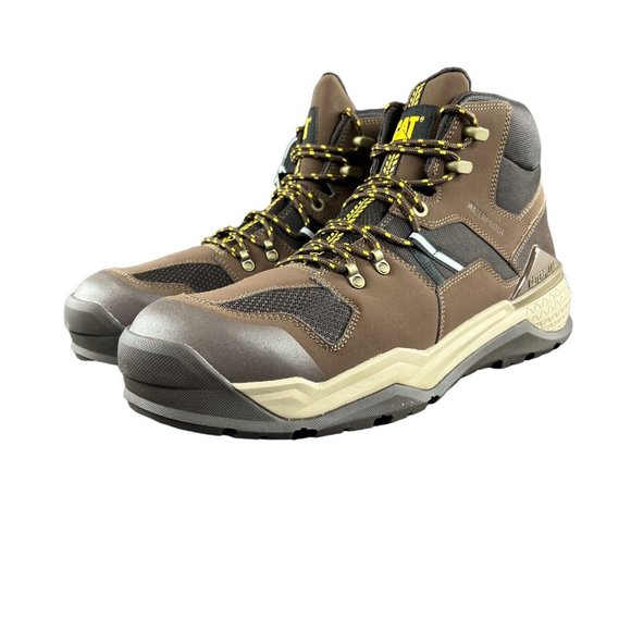 Caterpillar Men\'s Provoke Mid WP EH SR Brown Alloy Toe Work Boots Size 14 M main image 9